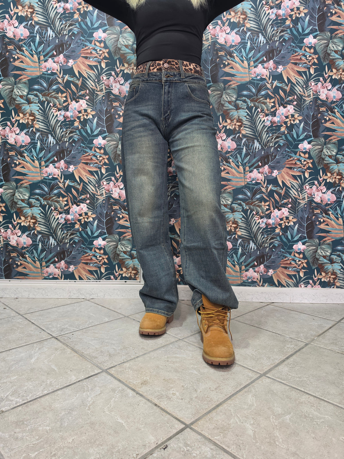 Jeans con doppia chiusura