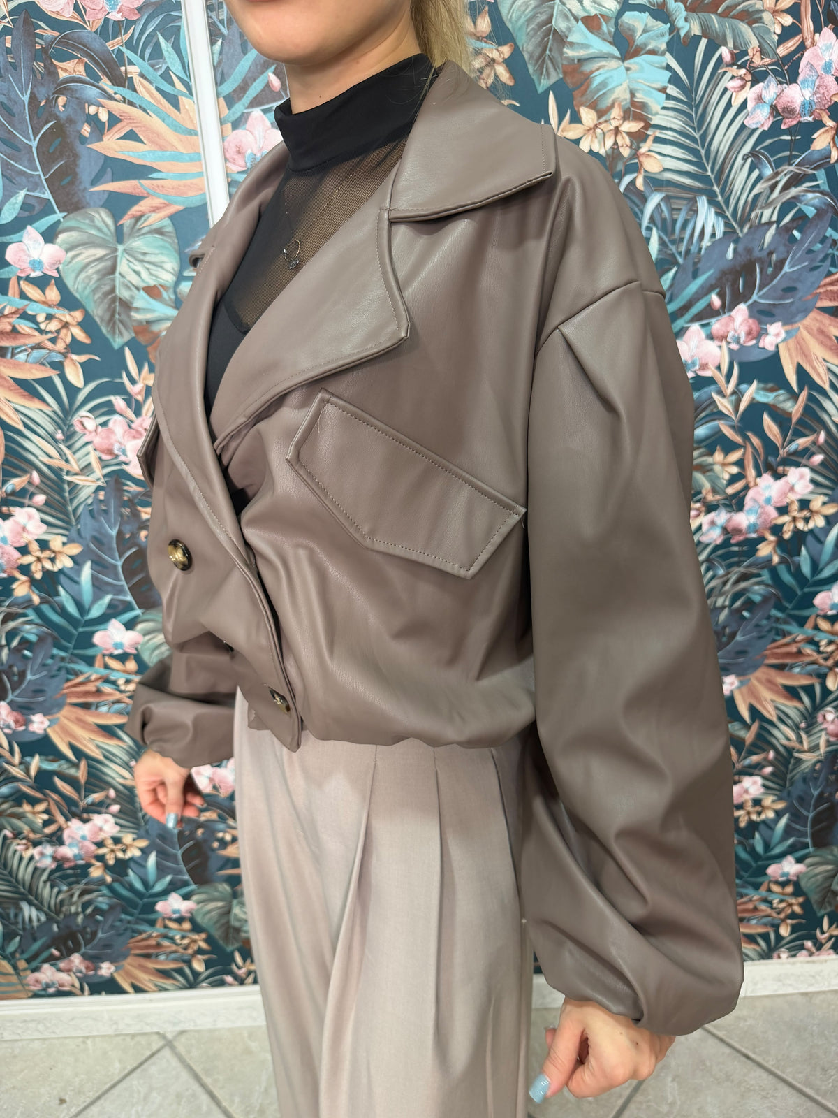 Giubbotto ecopelle