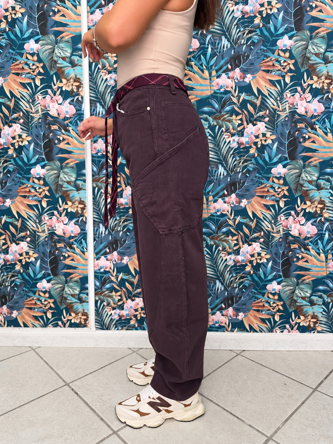 Jeans Bordox con gravatta