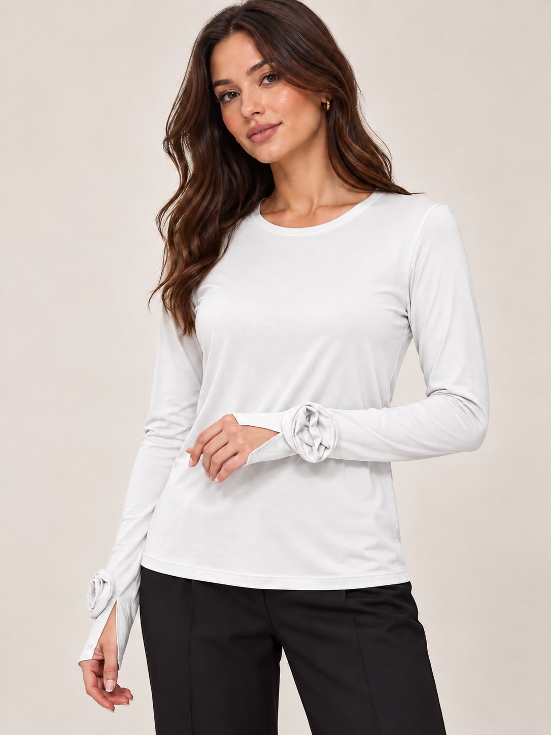 Maglia con guanto e rosa