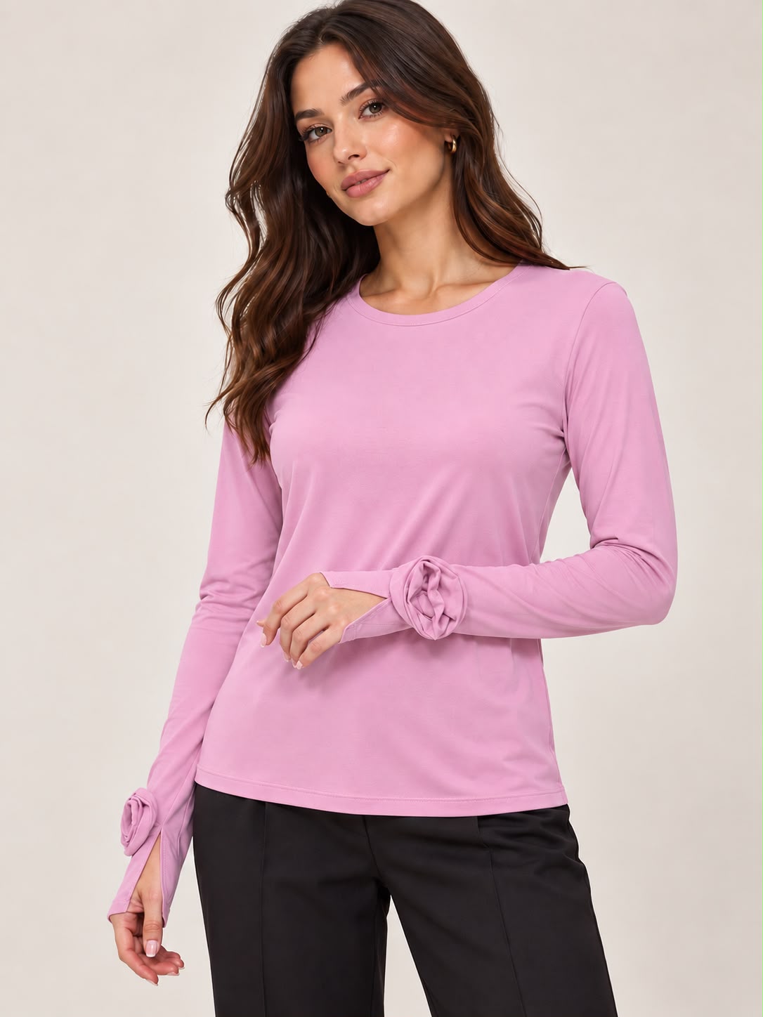 Maglia con guanto e rosa